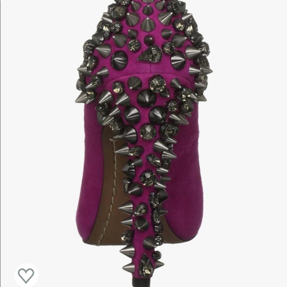 Sam Edelman Lorissa Hot Pink Studded Heels - Picture 4 of 9